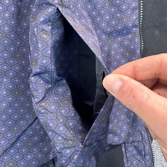 Scotch & Soda Men's S Black White Stripe Trim Reversible Bomber Jacket $188 - Picture 7 of 16